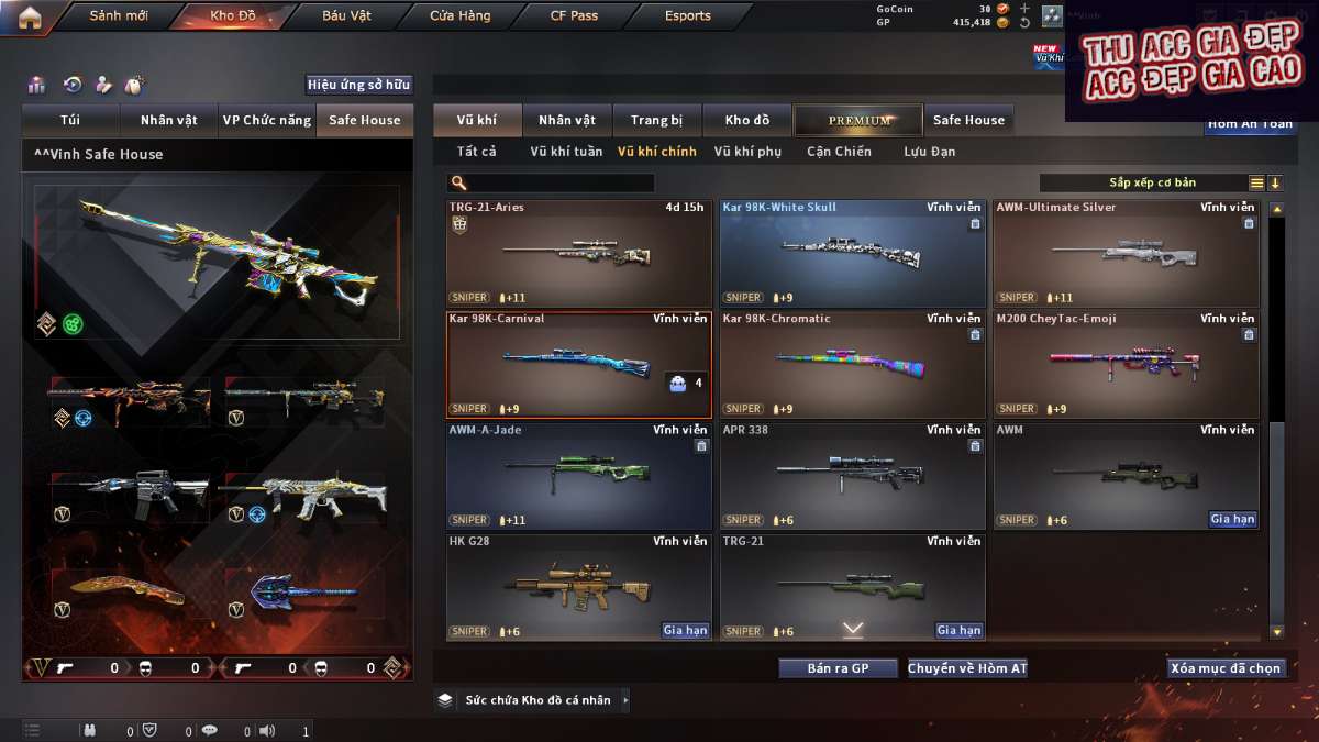 shop acc cf uy tin gia re